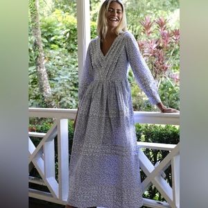 Pink City Prints Portofino Dress, Ditsy Sky